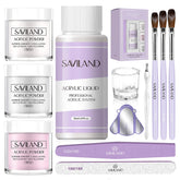 SAVILAND acrylic nail kit box for at-home beginner manicure.