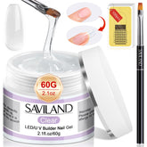 SAVILAND Builder Nail Gel Kit bottle with clear gel for long‑lasting extensions.