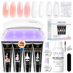 SAVILAND HEMA-FREE poly gel bottle clear for durable natural nails