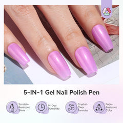SAVILAND iridescent palette 6-shades showcasing shimmering effect for stylish nails.