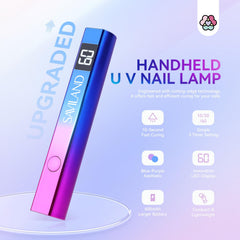 SAVILAND UV light nails blue-purple gradient design adds style to your manicure setup.