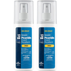 Sawyer Picaridin Spray 20% bottle showing mosquito and tick protection