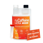 SBH Labs nuCaffeine Ultra bottle label shows natural caffeine from coffee beans for steady energy.