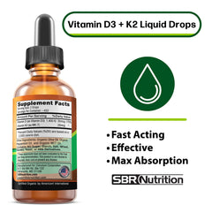 Close-up of two drops on a fingertip highlighting simple dosing.