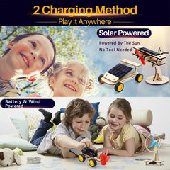 SCAEMO solar powered plane kit for kids encouraging creative exploration