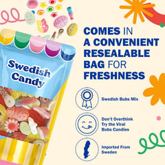 Tangy sour-coated gummies from Scandylicious BUBS for an exciting flavor contrast.