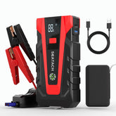 Scatach 3000A jump starter front view showing compact portable unit