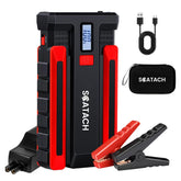Scatach 4000A jump starter front view showcasing compact design.