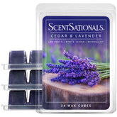 Scentsationals cedar and lavender wax melts closeup highlighting rich aroma for a calming space