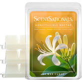 Scentsationals Honeysuckle Nectar wax melt with honeysuckle and citrus aroma for a bright room scent.