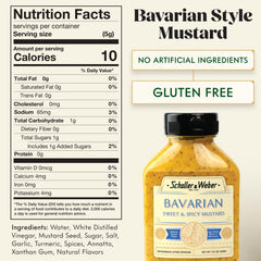 Schaller & Weber Bavarian Mustard bottle pour illustrates bold flavor