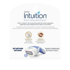 Schick Intuition 4-blade pivoting head follows curves for a smooth shave.