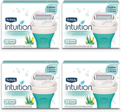 Schick Intuition Pure Nourishment pack image highlights 12 refills for convenient at-home grooming.