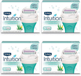Schick Intuition Pure Nourishment refill close-up with moisturizing bar for smooth shave.