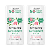 Schmidt's cactus flower and pear deodorant stick provides all-day natural odor protection
