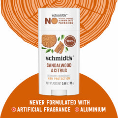 Applying Schmidt's deodorant with 1-2 swipes for easy use.