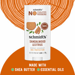 Schmidt's ingredients panel shows coconut oil and magnesium.