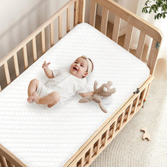 SCHNAUZER HOME removable washable cover on crib mattress for easy cleaning