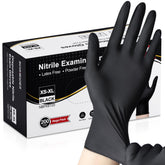 Schneider nitrile gloves with black palm provide secure grip during medical exams.