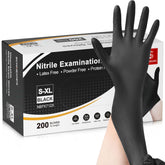 Schneider nitrile gloves 4mil black pack shown for quick, reliable use