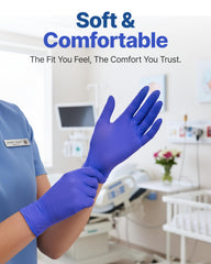 Schneider latex-free and powder-free gloves protect sensitive skin.