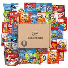 Schoolhouse Snacks 50-count snack box for quick school lunches.