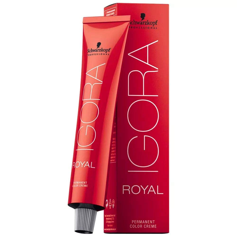 Schwarzkopf Igora Royal 1-0 black color cream for permanent white coverage
