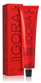 Schwarzkopf Igora Royal 4-0 color application for natural gray blending