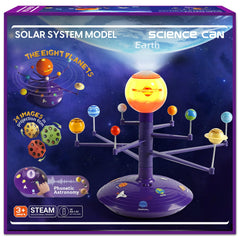 Science Can Solar System projector displays eight planets on wall for learning