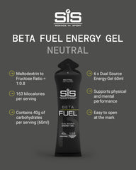 Science in Sport BETA Fuel Gel fast-absorbing formula supports quick energy during races.