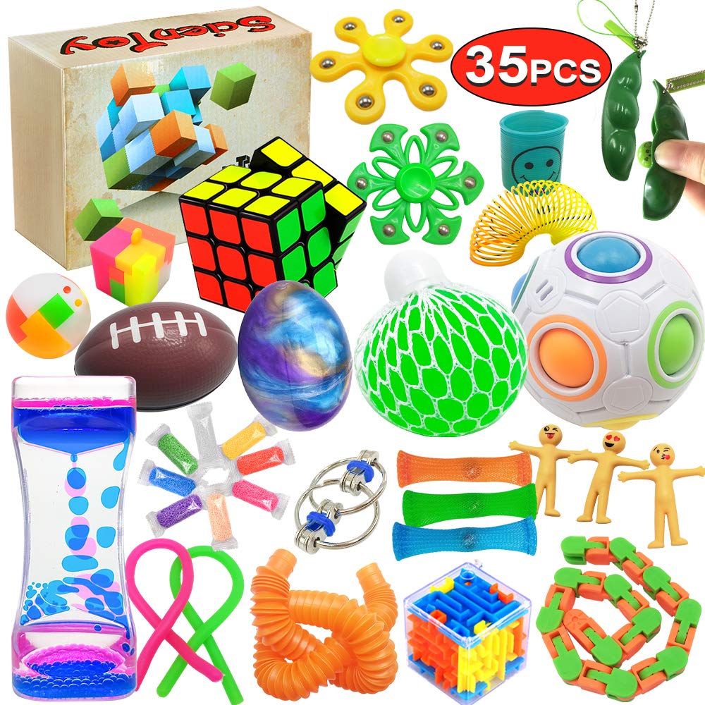 Scientoy rainbow magic ball fidget toy for tactile focus and calm moments
