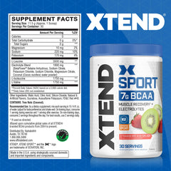 Scoop of XTEND Sport BCAA powder ready for post-workout recovery
