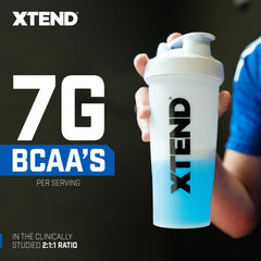 Scivation XTEND Sport Blue Raspberry Ice powder pours smoothly for refreshing hydration.