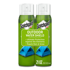 Scotchgard Heavy Duty Water Shield on outerwear repels rain without stiffness