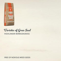 Scotts Bermudagrass seed in spreader ready for even application