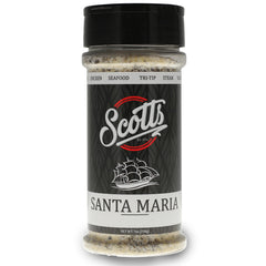 Scott's Santa Maria Seasoning bottle front view highlights pantry-ready flavor enhancer.