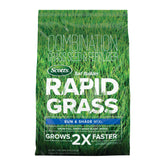 Scotts Turf Builder Rapid Grass Sun & Shade Mix bag label for lawn establishment