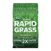 Scotts Turf Builder Rapid Grass Tall Fescue Mix bag ready for planting.