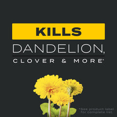 Scotts Turf Builder Triple Action1 weed killer targets dandelion and clover.