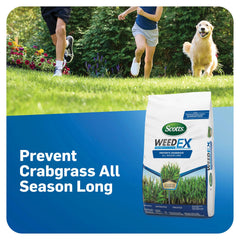 WeedEx Prevent with Halts granules evenly spread to deter weed germination.