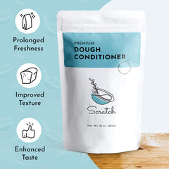 Scratch Premium Dough Conditioner in-use during kneading yields a lighter, even crumb