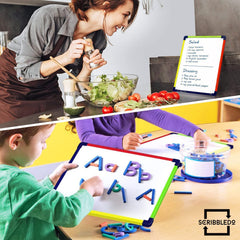 Scribbledo eco-friendly reusable writing board helps reduce paper waste.