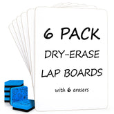 Scribbledo six-pack mini whiteboard front view for math practice