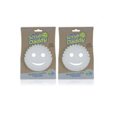 Scrub Daddy dye-free sponge shown from the front view for everyday kitchen cleaning.