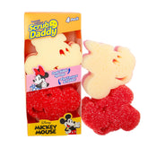 Scrub Daddy Mickey dish sponge for tough dish cleaning.