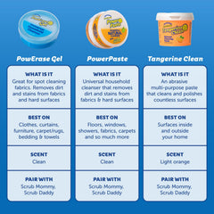 Scrub Daddy Tangerine Clean paste cleans inside and outside surfaces naturally.