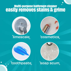 Scrubbing Bubbles Easy Clean foam dissolves stains quickly on surfaces.