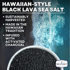 Black Lava Charcoal on vegetables from Sea Salt Superstore adds color