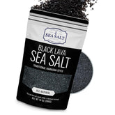 Sea Salt Superstore Black Lava Hawaiian Salt with charcoal bottle for premium seasoning and color.