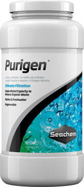 Seachem Purigen resin beads close-up for clearer water in aquariums.